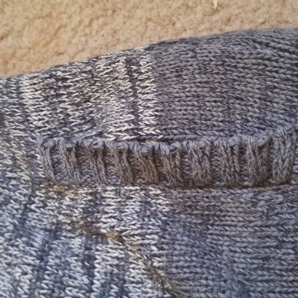 Billabong Sweater Womens Gradient Gray Chunky Knit Snap Button Size S - Picture 6 of 9